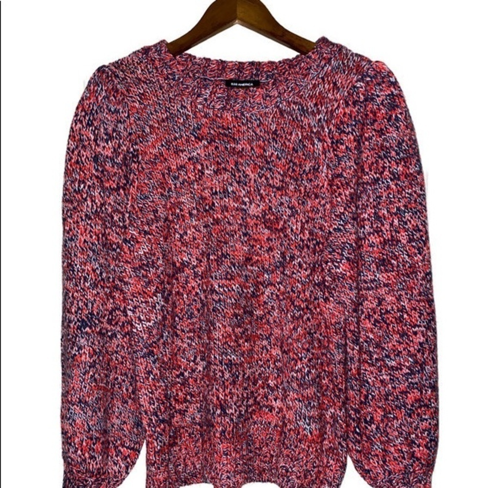 525 America Melange Dolman Sleeve Sweater Chunky Knit Multicolored NEW Women XL - Picture 3 of 9